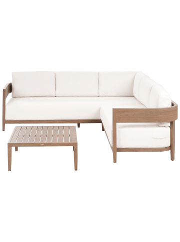 Beliani 3-tlg Lounge Set SAMPIERI in Braun/Beige