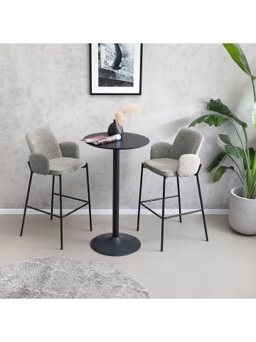 home24 Barstuhl Dowrie 2er-Set in Grau
