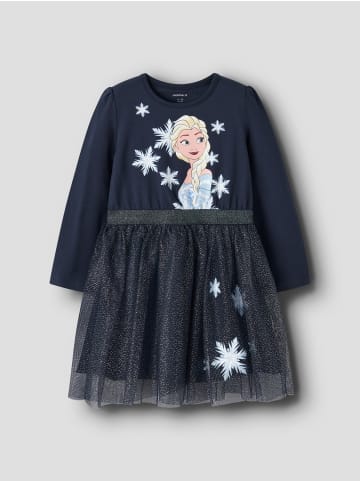 name it Disney Frozen Nmfosimi Midikleid Puffärmel in Dunkelblau