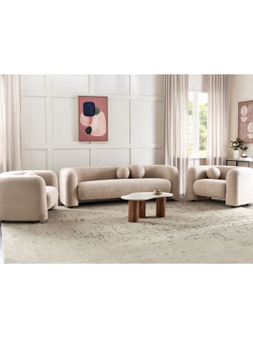 Beliani 3-tlg Sitzgruppe LEIREN in Beige