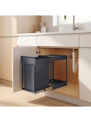 SONGMICS Mülleimer Petaja in Grau - (B)25.7 x (H)43.4 x (T)34.7 cm - 20 L