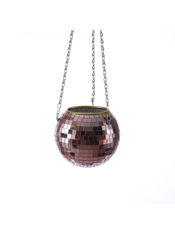 SATISFIRE Blumenampel Discokugel Hängender Blumentopf D: 15cm in rosa