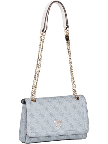 Guess Schultertasche Noelle Convertible Cross Flap Logo in Light Blue Logo