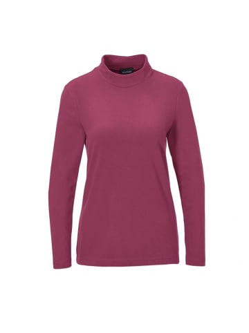 GOLDNER Kurzgröße:  Stehbundshirt Stehkragenshirt mit Langarm in sangria