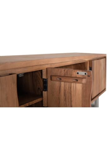 Giner y Colomer TV-Schrank aus natürlichem Akazienholz und silbernem Metall in Brown