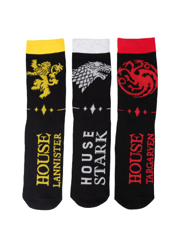 United Labels 3er Pack Game of Thrones Socken in grau/schwarz