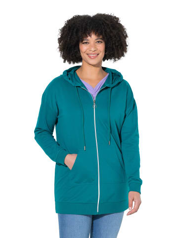 Sweatjacke in türkisgrün