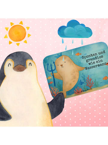 Mr. & Mrs. Panda Badematte Sternzeichen Wassermann Design mit Sp... in Weiß