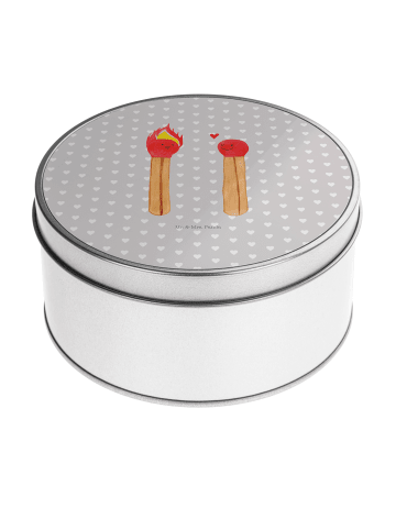 Mr. & Mrs. Panda Aufbewahrungsbox Streichhölzer ohne Spruch in Grau Pastell