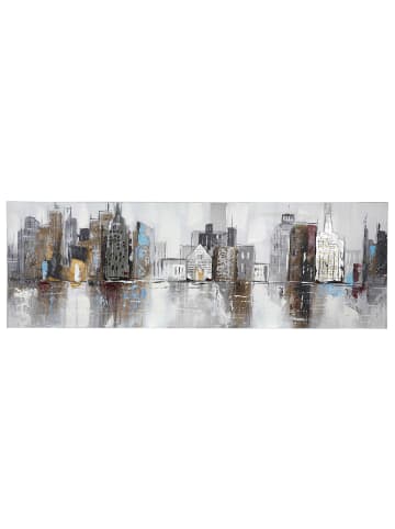 GILDE Bild "City" in Grau - H. 150 cm - B. 50 cm