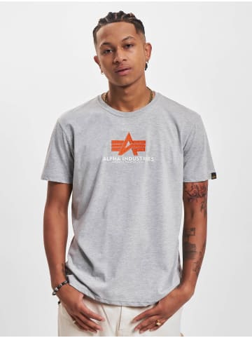 Alpha Industries T-Shirts in grey heather