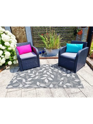 JACK Outdoor Teppich 120x180cm In- & Outdoor in Blatt Grau