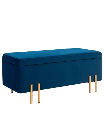HOMCOM Sitzbank mit Stauraum-100B x 40T x 42H cm-Blau