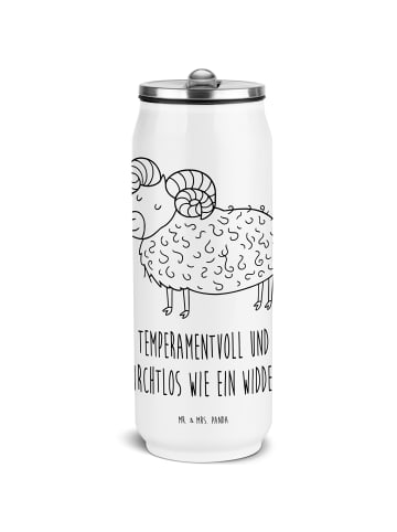Mr. & Mrs. Panda Getränkedosen Trinkflasche Sternzeichen Widder ... in Weiß