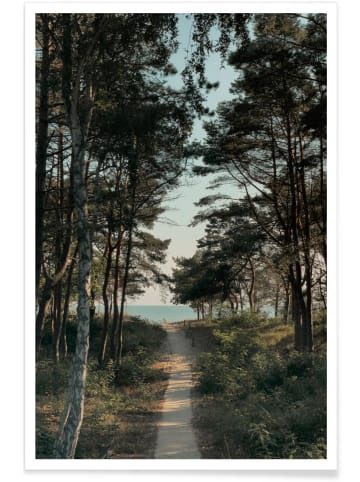 Juniqe Poster "Beach Path" in Braun & Grau