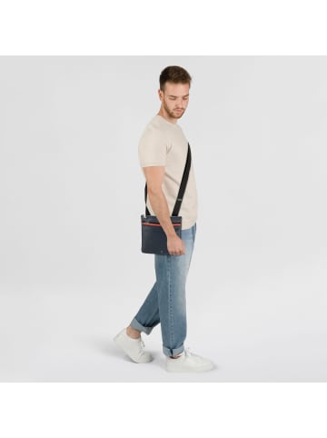 DuDu Panay Umhängetasche Leder 24 cm navy