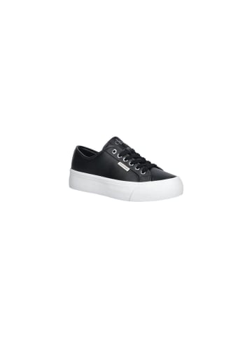 CALVIN KLEIN JEANS Schwarz Leder Low-Top-Sneaker