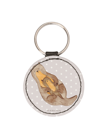 Mr. & Mrs. Panda Anhänger Otter Kind ohne Spruch in Grau Pastell