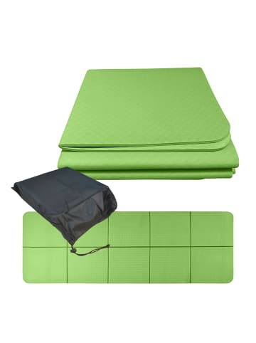 relaxdays Yogamatte in Grün - (B)61 x (H)0,6 x (T)183 cm