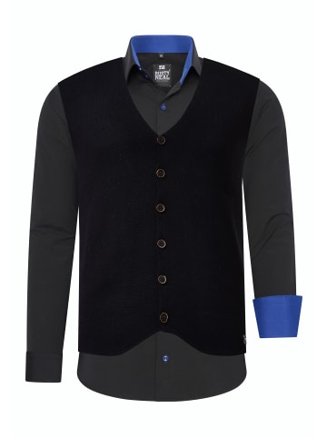 Rusty Neal Hemd mit Weste in Schwarz / Sax