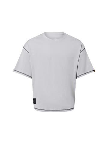 Alpha Industries T-Shirt Studio Bubble in hellgrau schwarz - 0002