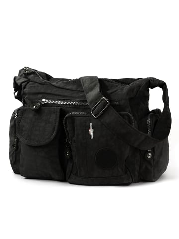 Bag Street Schultertasche Nylon schwarz ca. 32cm