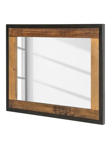 home24 Spiegel TAMATI II in Schwarz / Pinie Braun