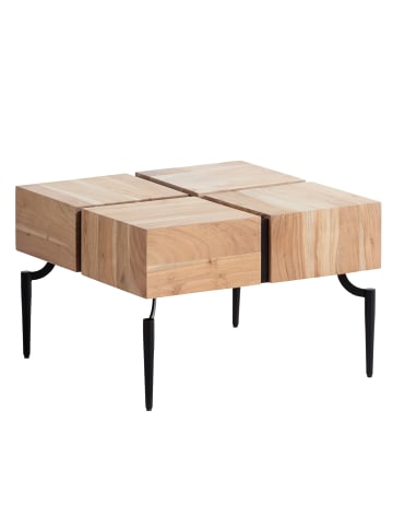 KADIMA DESIGN Couchtisch Massivholz 60x60x40 cm Quadratisch mit in Akazie