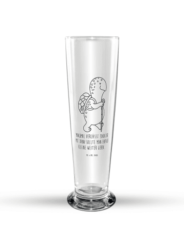 Mr. & Mrs. Panda Bierglas Schildkröte Wanderer mit Spruch in Transparent