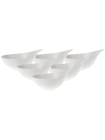 Villeroy & Boch 6er Set Dessertschalen Flow 16 x 13 cm weiß in weiß