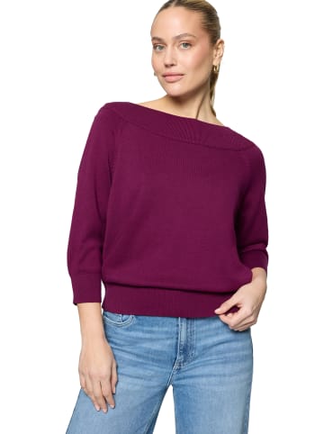 Zero  Strickpullover mit Carmenausschnitt in Magenta Purple