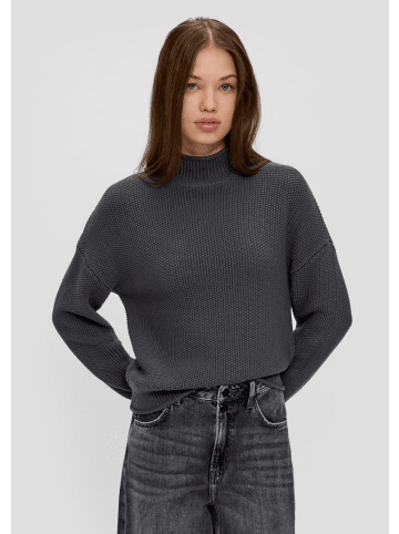 QS Strickpullover langarm in Grau