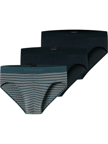 Schiesser 95/5 Single-Jersey Slip 3er-Pack in dunkelblau/jeansblau