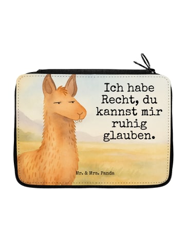 Mr. & Mrs. Panda Federmappe Lamakopf Genervt Design mit Spruch in Weiß