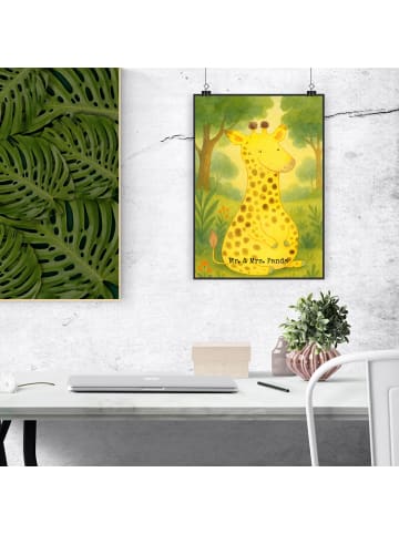 Mr. & Mrs. Panda Bild Giraffe Zufrieden Design ohne Spruch in Weiß