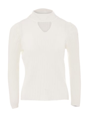 NAEMI Damen Strickpullover in Weiss
