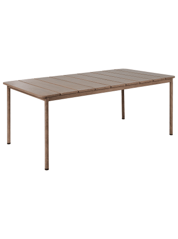 Beliani Esstisch FLAVIA in Braun - (W) 96 x (H) 76 x (L) 185 cm