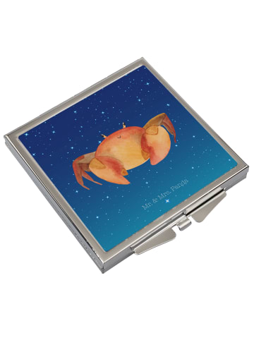 Mr. & Mrs. Panda Schminkspiegel Sternzeichen Krebs ohne Spruch in Sternenhimmel Blau