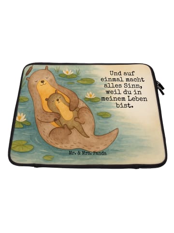 Mr. & Mrs. Panda Hülle Laptop Otter Kind Design mit Spruch in Weiß