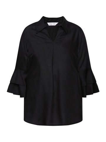 MIAMODA Hemdbluse in schwarz