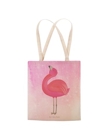 Mr. & Mrs. Panda shopping bag Flamingo Stolz ohne Spruch in Aquarell Pink