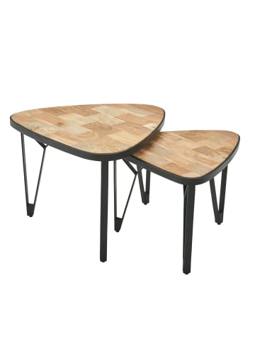 KADIMA DESIGN Design Couchtisch 2er Set Mango / Massivholz Satztisch