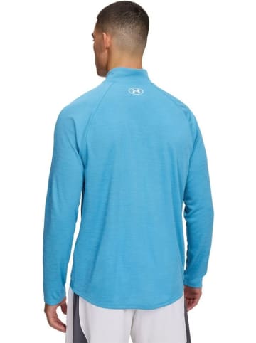 Under Armour Longsleeve "Tech Textured 1/2 Zip" in Blau
