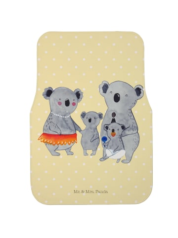 Mr. & Mrs. Panda Fußmatte Fürs Auto Koala Familie ohne Spruch in Gelb Pastell