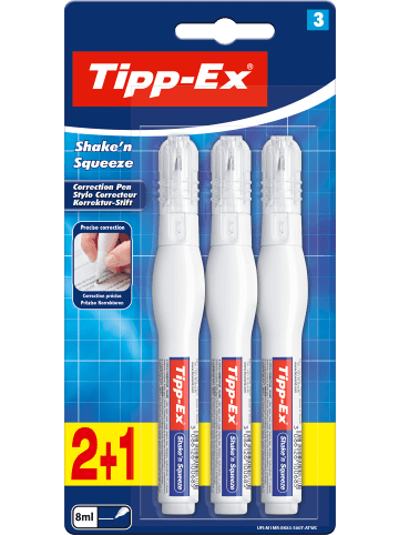 Bic Korrekturstift Shake 'n Squeeze, je 8ml, 3er Pack
