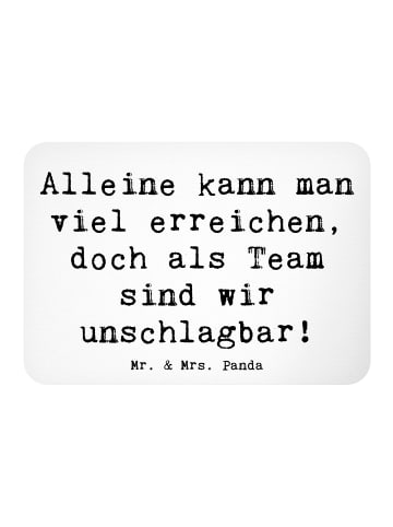 Mr. & Mrs. Panda Magnet Spruch Im Team zuMenschmenarbeiten mit Spruch in Weiß