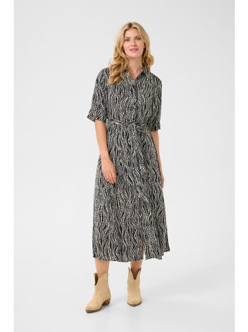 Cream Kleid CRTiah Feminine in Black wavy dots