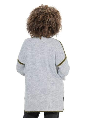 Ulla Popken Pullover in hellgrau mélange