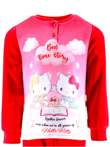 Hello Kitty Schlafanzug Fleece Hello Kitty in Rot