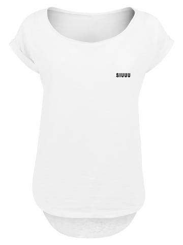 F4NT4STIC Long Cut T-Shirt SIUUU in weiß